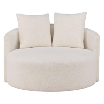 Weston Sofa Witte Teddy Stof afbeelding 1