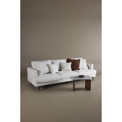 Beige linnen 3-zitsbank afbeelding 6