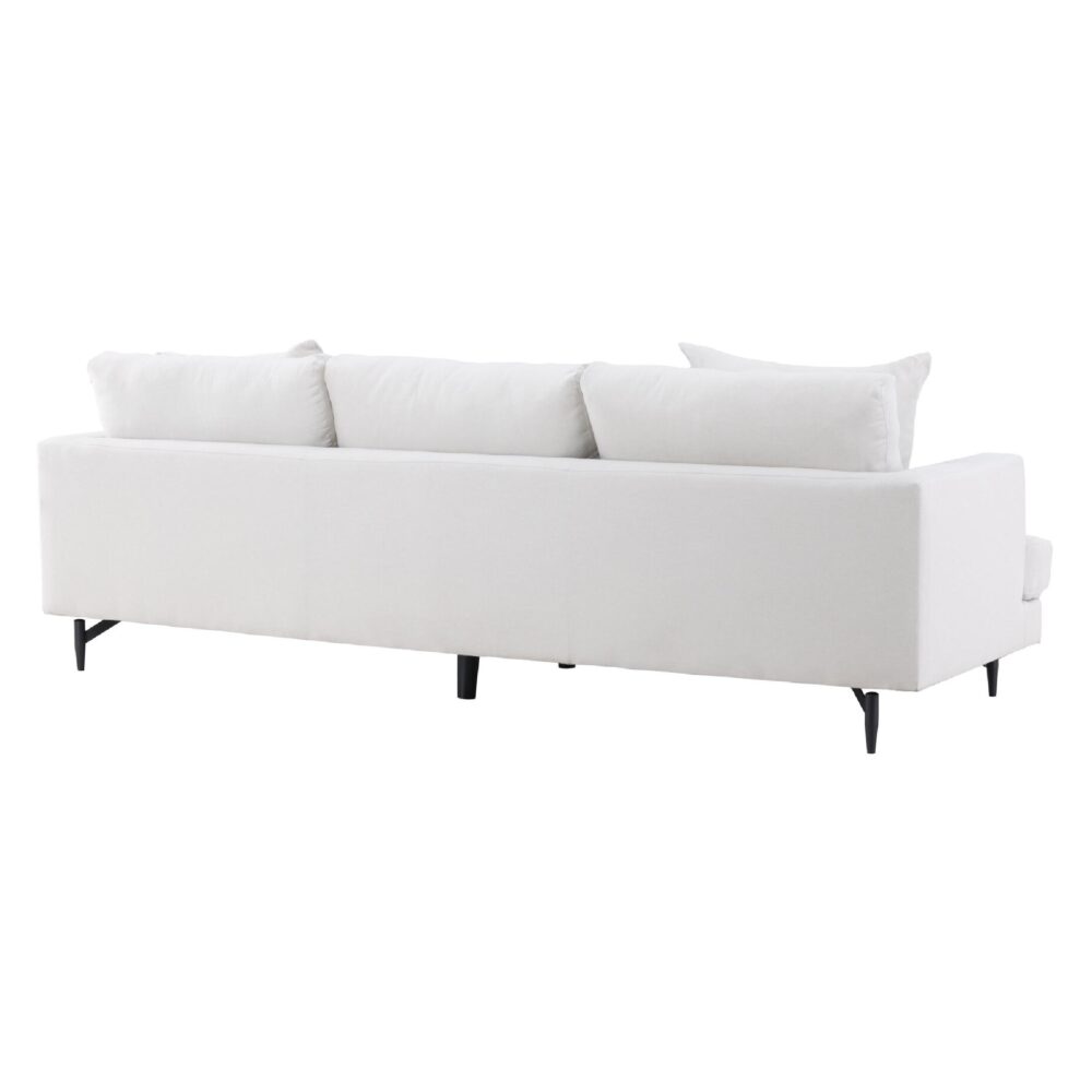 Beige linnen 3-zitsbank afbeelding 4