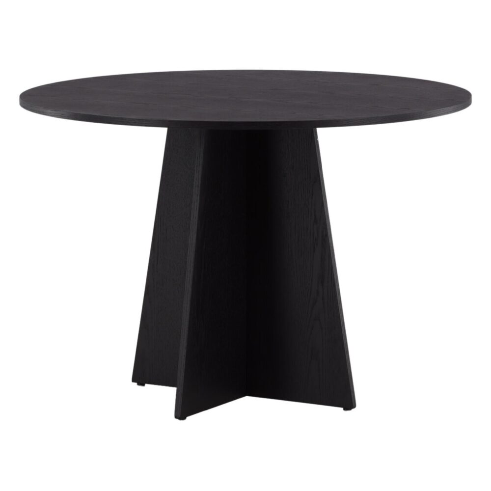 Ronde zwarte eettafel moderne stijl afbeelding 2