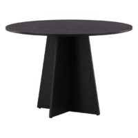 Ronde zwarte eettafel moderne stijl afbeelding 2