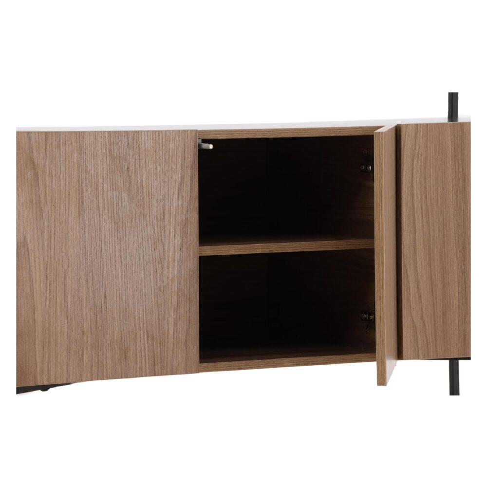 Zwart Walnoot Opbergkast afbeelding 9