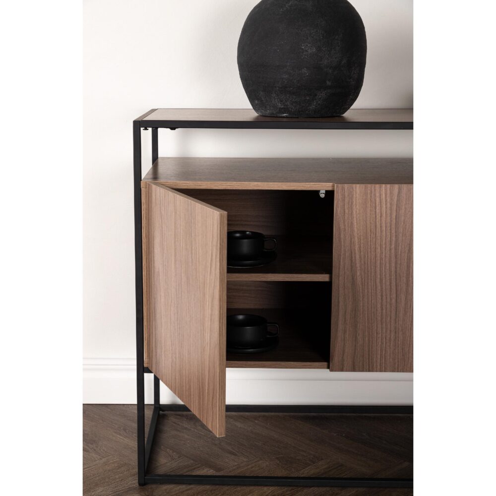 Zwart Walnoot Opbergkast afbeelding 11