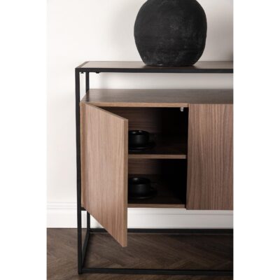 Zwart Walnoot Opbergkast afbeelding 11