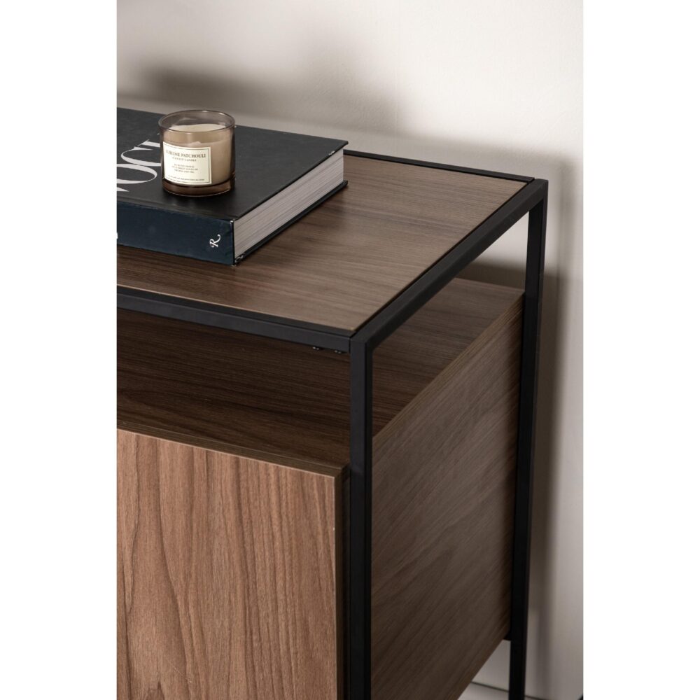 Zwart Walnoot Opbergkast afbeelding 12