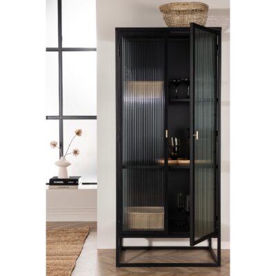 Opbergkast Zwart Glazen Deuren afbeelding 16