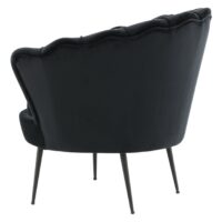 Zwarte fluwelen fauteuil afbeelding 4