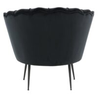 Zwarte fluwelen fauteuil afbeelding 5
