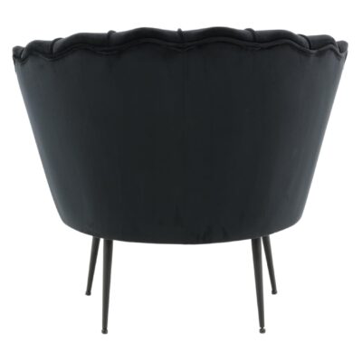 Zwarte fluwelen fauteuil afbeelding 5