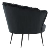 Zwarte fluwelen fauteuil afbeelding 6