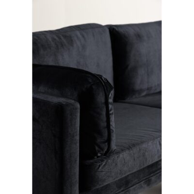 Zwarte fluwelen 3-zitsbank Rochester afbeelding 7