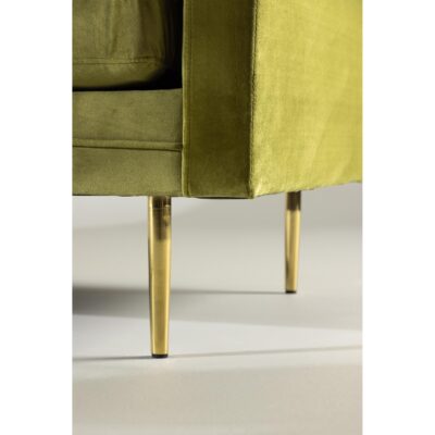 Scandinavische groene fluwelen 3-zitsbank afbeelding 10