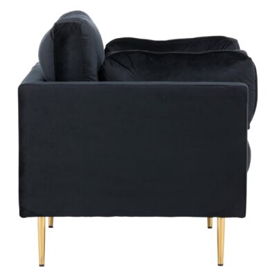 Rochester Fauteuil Fluweel Zwart afbeelding 7