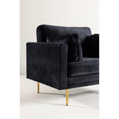 Rochester Fauteuil Fluweel Zwart afbeelding 10