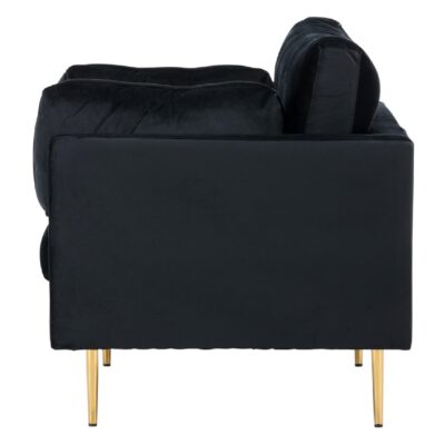 Rochester Fauteuil Fluweel Zwart afbeelding 3