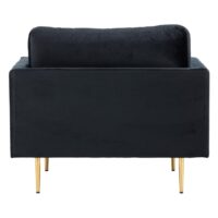 Rochester Fauteuil Fluweel Zwart afbeelding 5