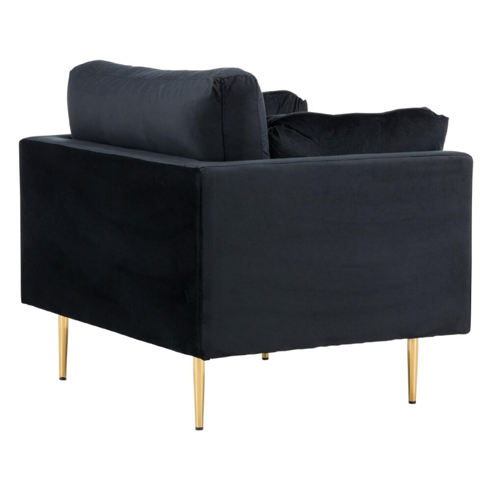 Rochester Fauteuil Fluweel Zwart afbeelding 6