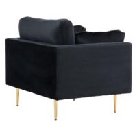Rochester Fauteuil Fluweel Zwart afbeelding 6