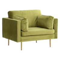 Rochester Fauteuil Fluweel Lichtgroen afbeelding 9