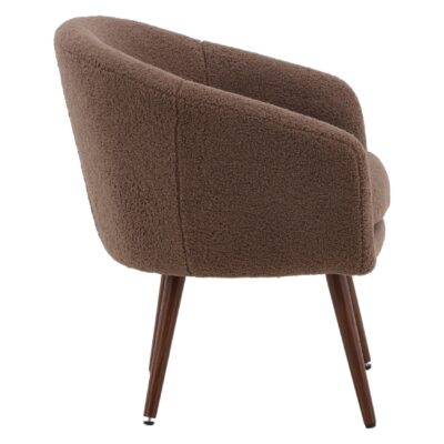 Moderne bruine teddy accentstoel afbeelding 9