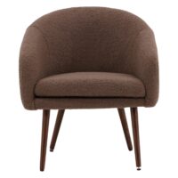 Moderne bruine teddy accentstoel afbeelding 1