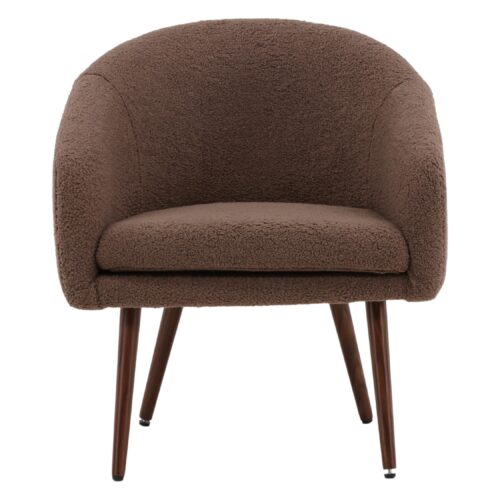 Moderne bruine teddy accentstoel afbeelding 1