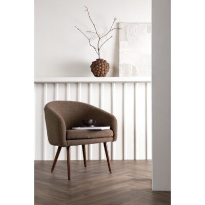 Moderne bruine teddy accentstoel afbeelding 10