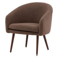 Moderne bruine teddy accentstoel afbeelding 2