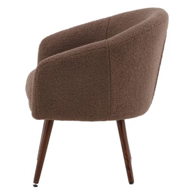 Moderne bruine teddy accentstoel afbeelding 3
