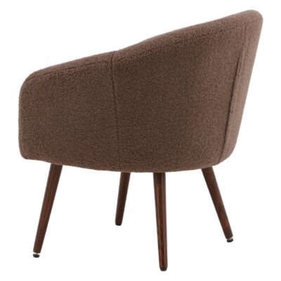 Moderne bruine teddy accentstoel afbeelding 4
