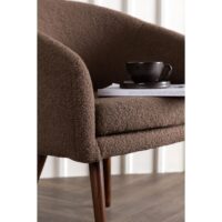 Moderne bruine teddy accentstoel afbeelding 12