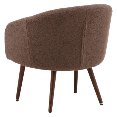Moderne bruine teddy accentstoel afbeelding 5