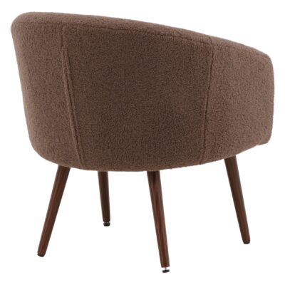Moderne bruine teddy accentstoel afbeelding 7