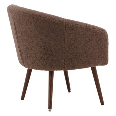 Moderne bruine teddy accentstoel afbeelding 8