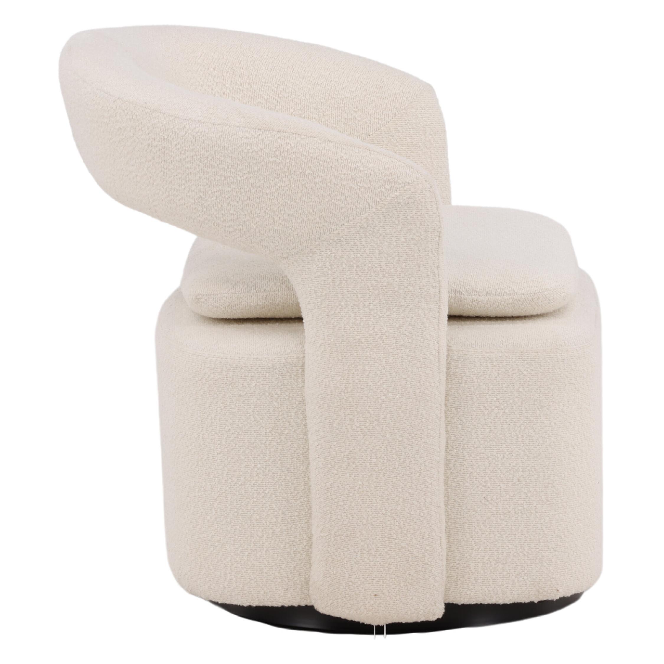 Granville Fauteuil Bouclé Zwart Wit afbeelding 7