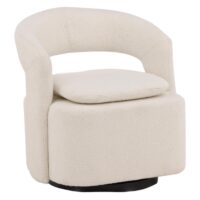 Granville Fauteuil Bouclé Zwart Wit afbeelding 8