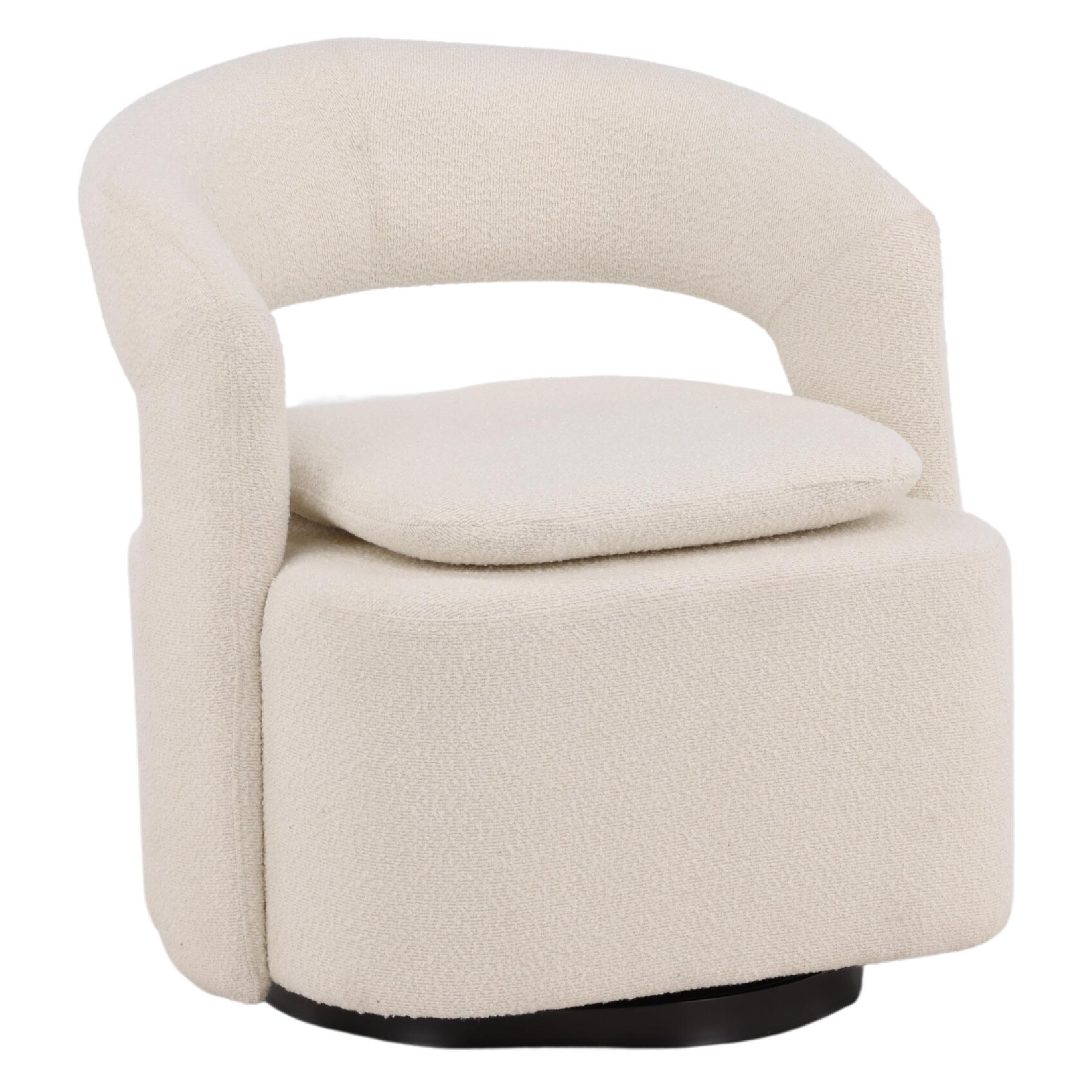 Granville Fauteuil Bouclé Zwart Wit afbeelding 8