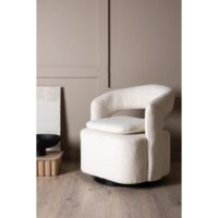 Granville Fauteuil Bouclé Zwart Wit afbeelding 9