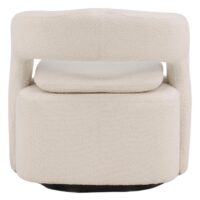 Granville Fauteuil Bouclé Zwart Wit afbeelding 5