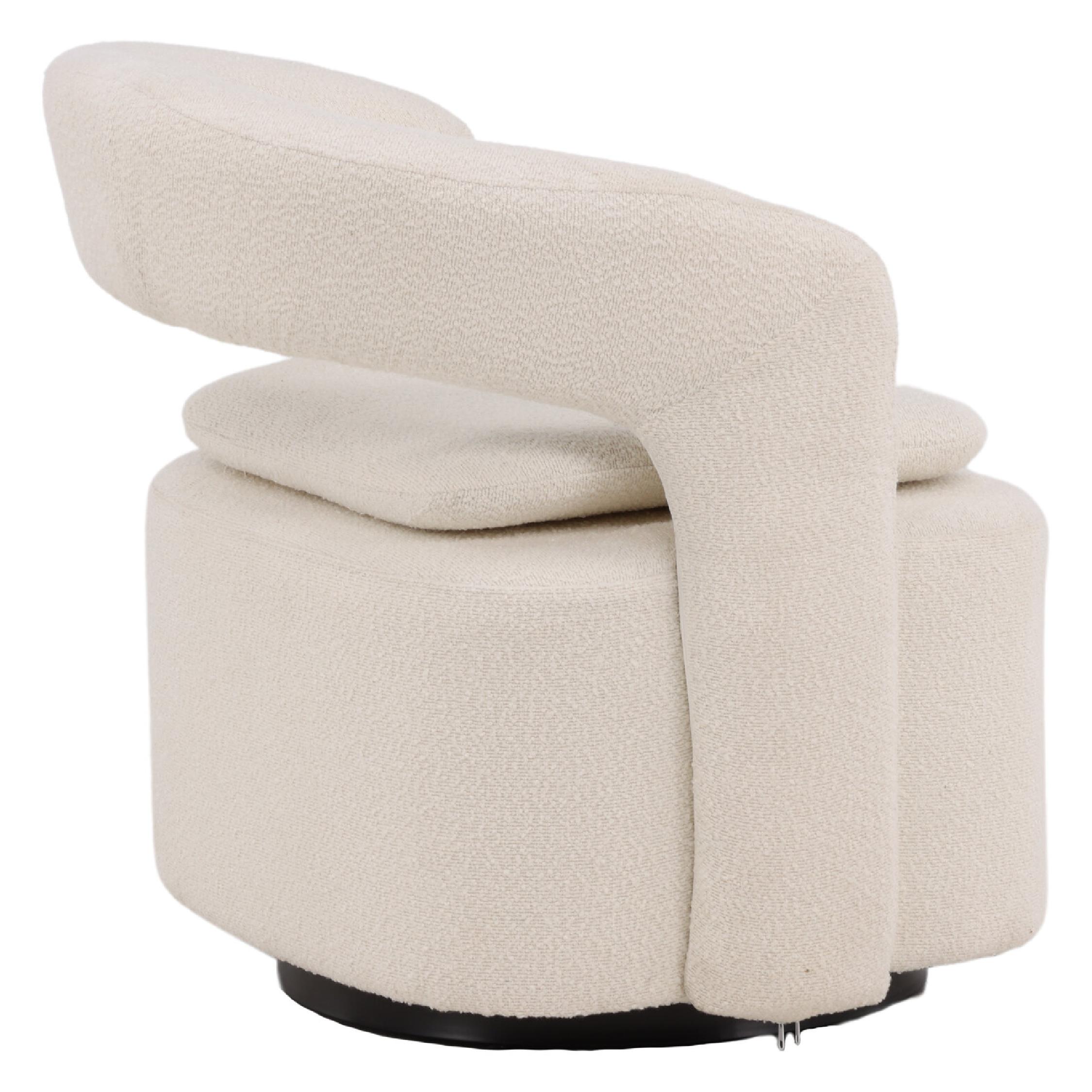 Granville Fauteuil Bouclé Zwart Wit afbeelding 6