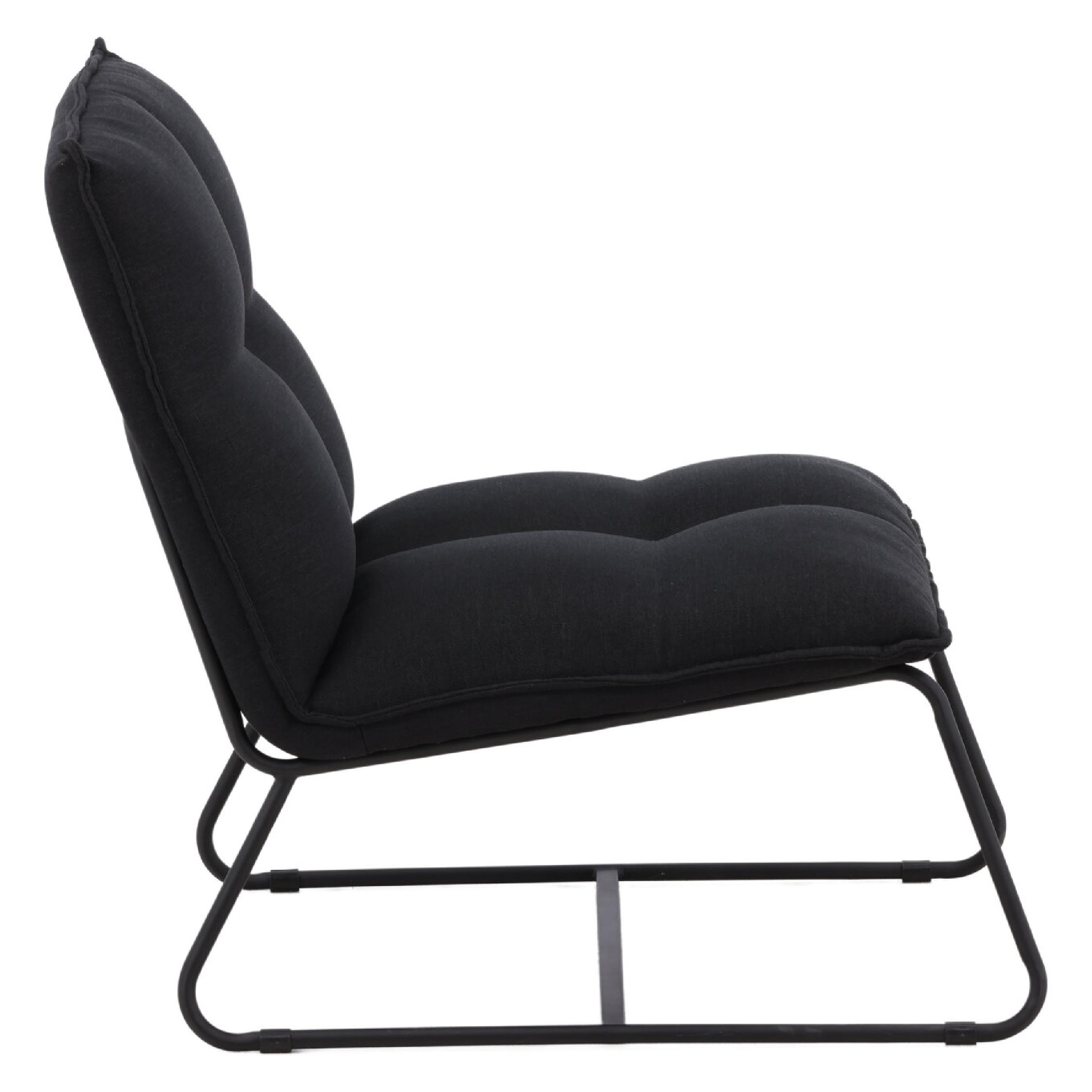 Orland Fauteuil Zwart Linnen afbeelding 10