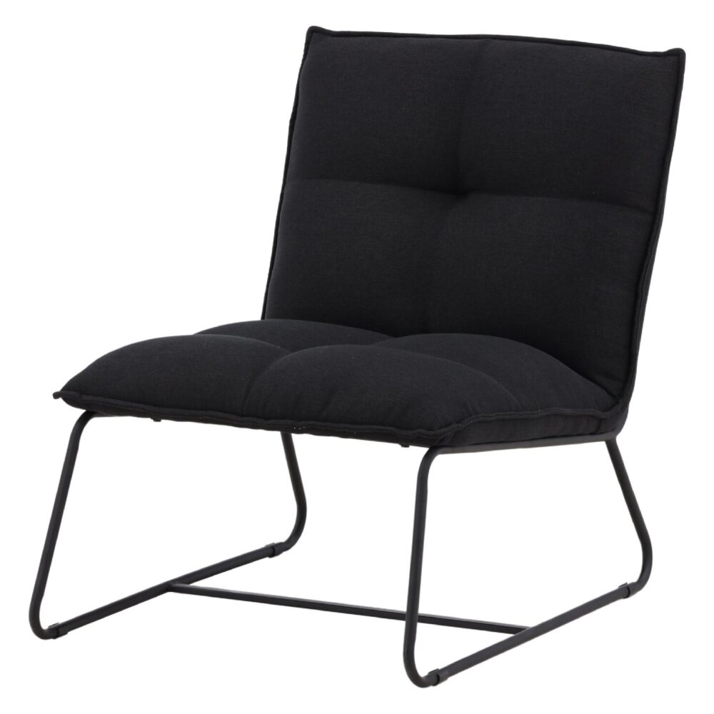 Orland Fauteuil Zwart Linnen afbeelding 2