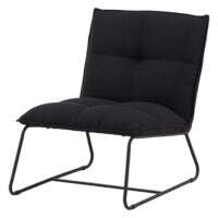 Orland Fauteuil Zwart Linnen afbeelding 2