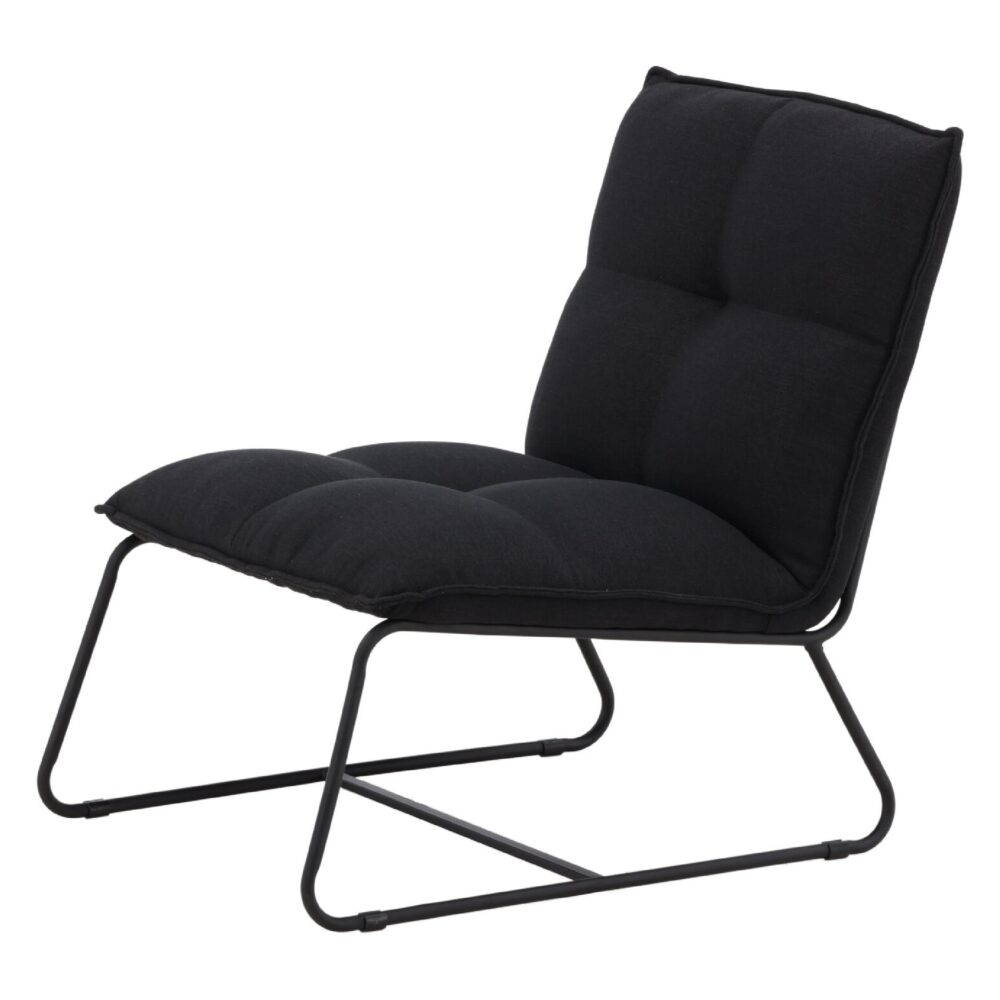 Orland Fauteuil Zwart Linnen afbeelding 3