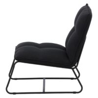 Orland Fauteuil Zwart Linnen afbeelding 4