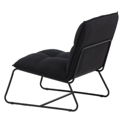 Orland Fauteuil Zwart Linnen afbeelding 5
