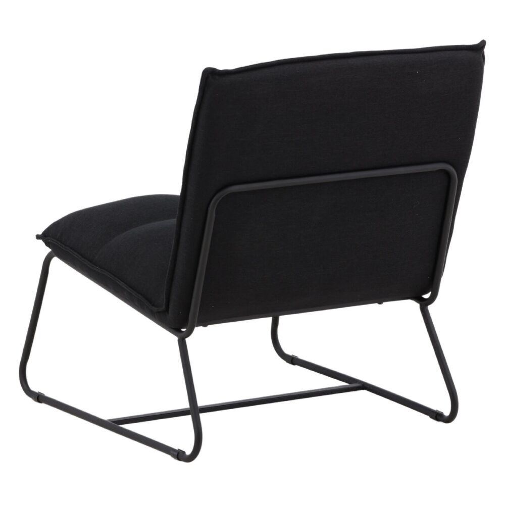 Orland Fauteuil Zwart Linnen afbeelding 6