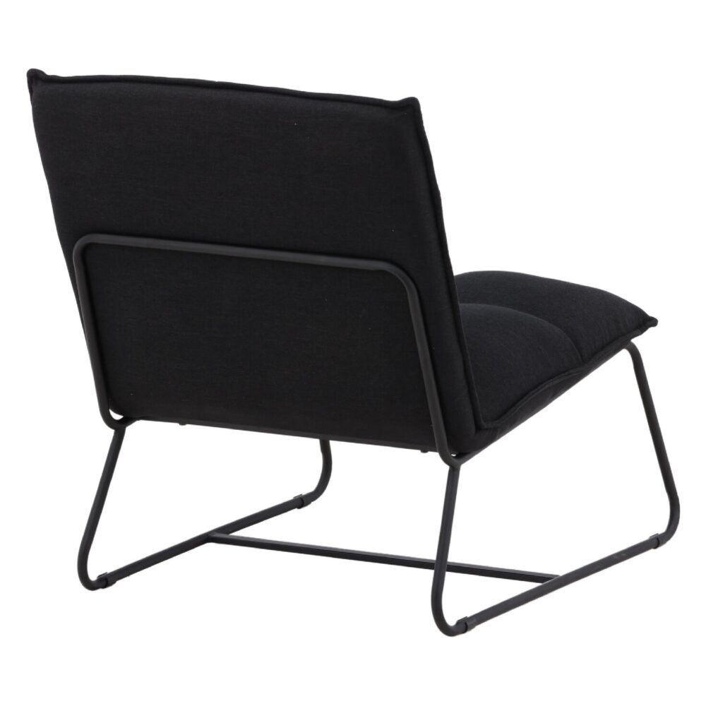 Orland Fauteuil Zwart Linnen afbeelding 8