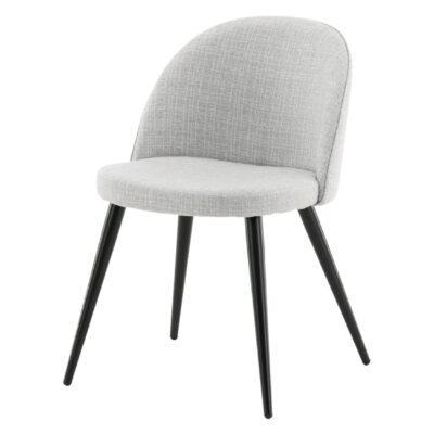 Velvet eetkamerstoel lichtgrijs set van 2 afbeelding 2