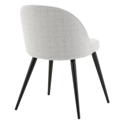 Velvet eetkamerstoel lichtgrijs set van 2 afbeelding 4